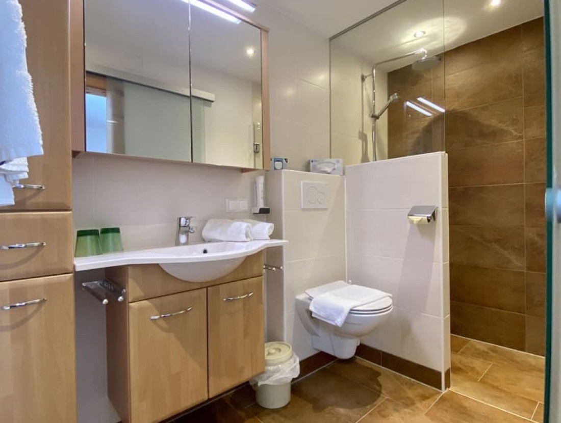 Badezimmer mit Dusche/WC