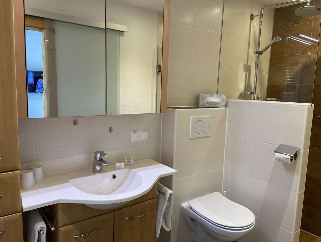 Badezimmer mit Dusche/WC