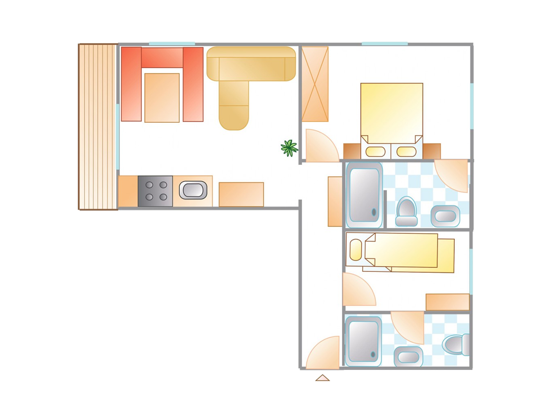 Skizze vom Appartement B