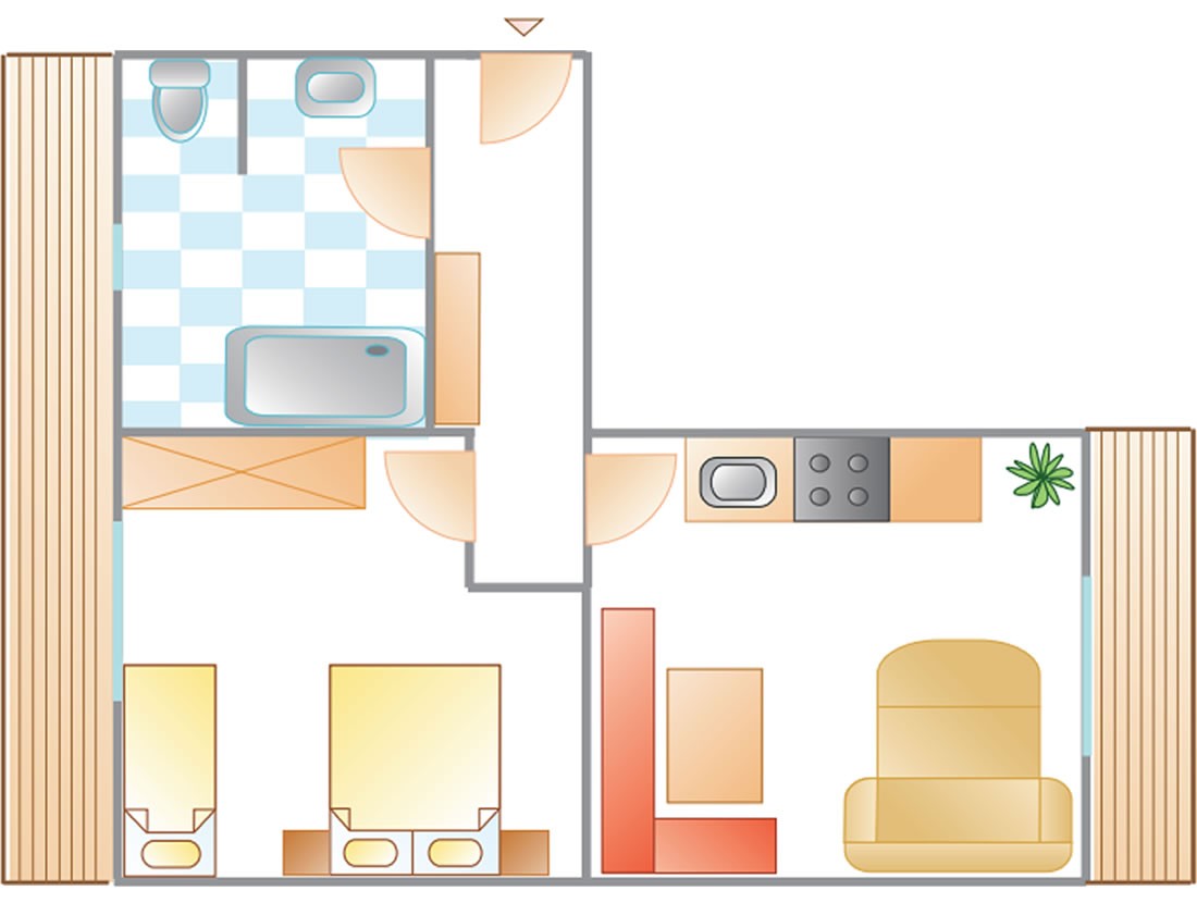 Skizze im Appartement C